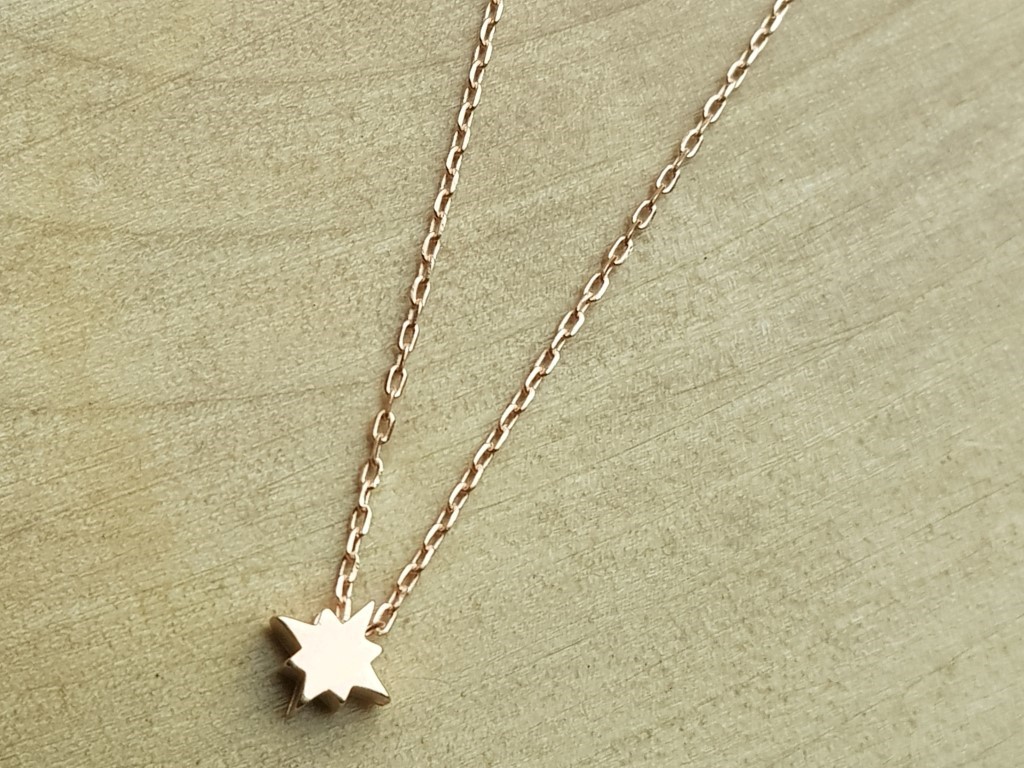 Mini Kutup Yıldız Gümüş Kolye
