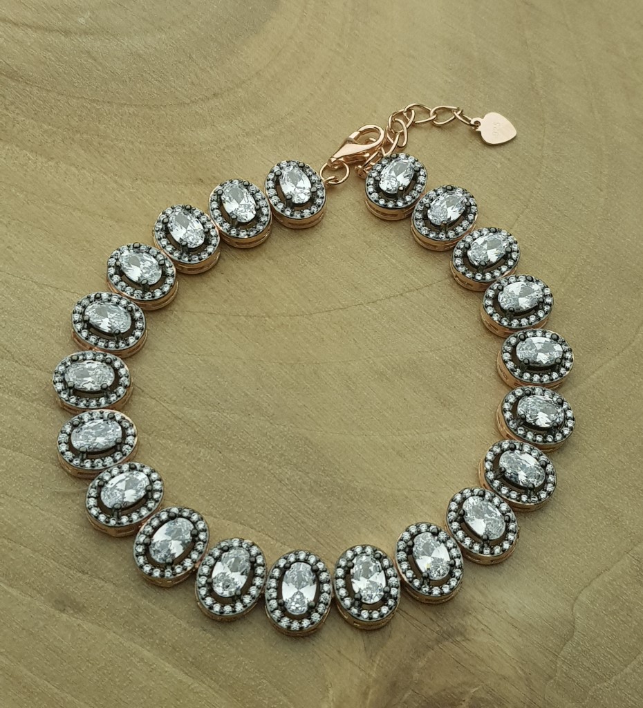 Elmas Model Gümüş Bileklik