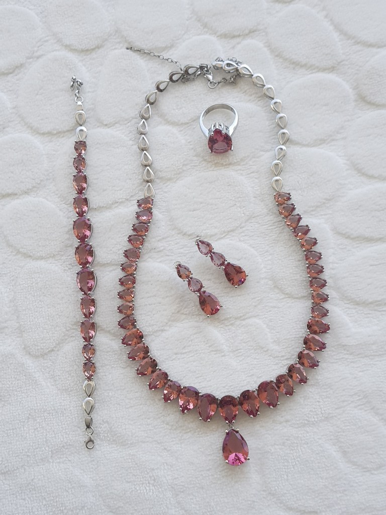 Sultanit Taşlı Gerdanlıklı Bileklikli Gümüş Set