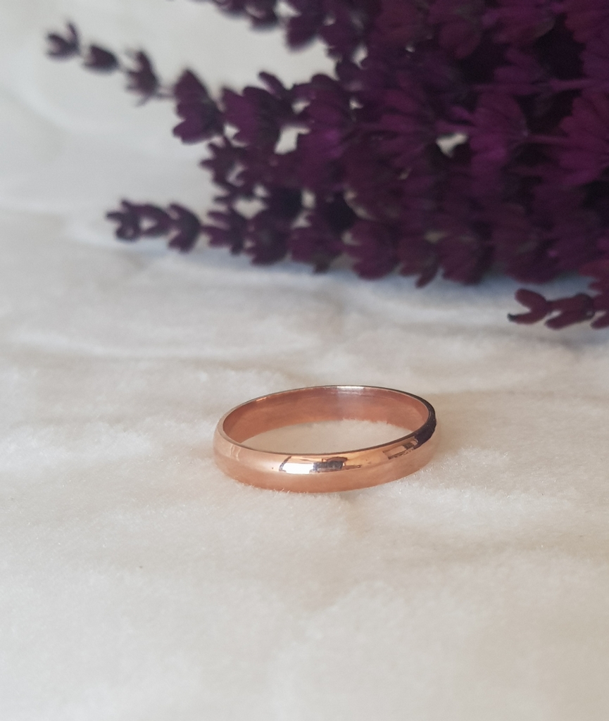 Bombeli Gümüş Alyans 4 mm Rose Kaplama