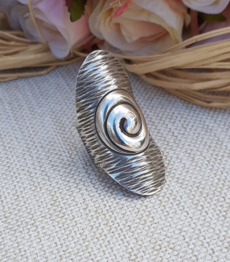 Spiral Bayan Gümüş Yüzük