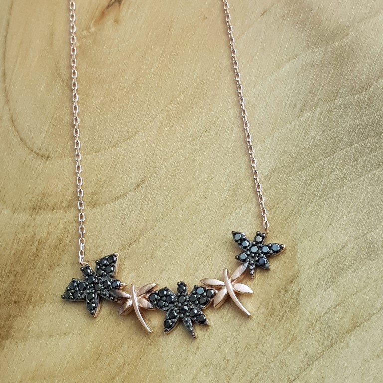 Kelebek Ve Yusufcuklu Gümüş Kolye