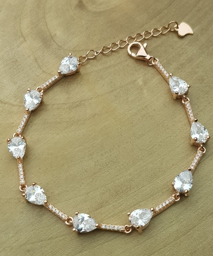 Rose İthal Gümüş Bileklik