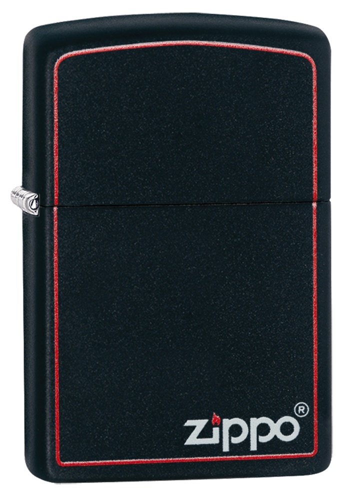 ZİPPO SİYAH KIRMIZI ÇERÇEVE  (REG BLACK/Z BRDR)