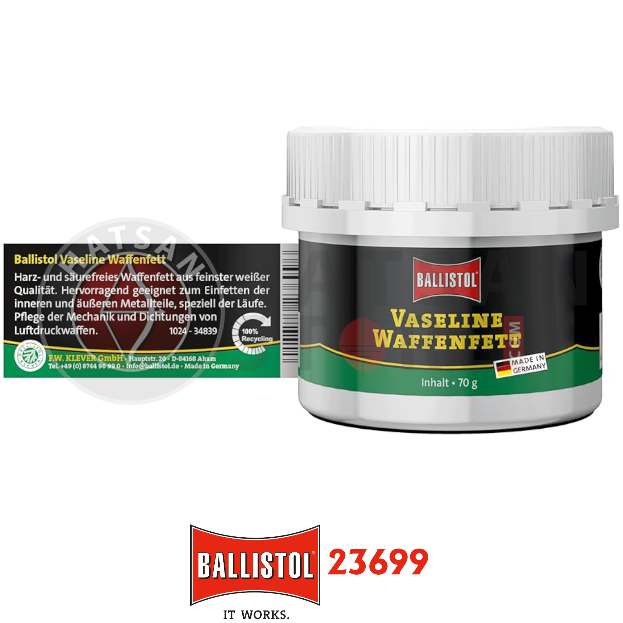 Ballistol Vaseline 70 Gram Gres Yağı