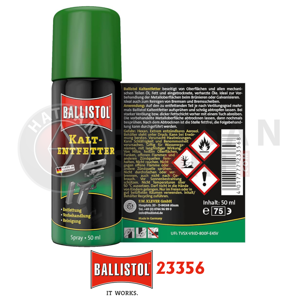 Ballistol Cold Degreaser 50 ml Soğuk Yağ Çözücü