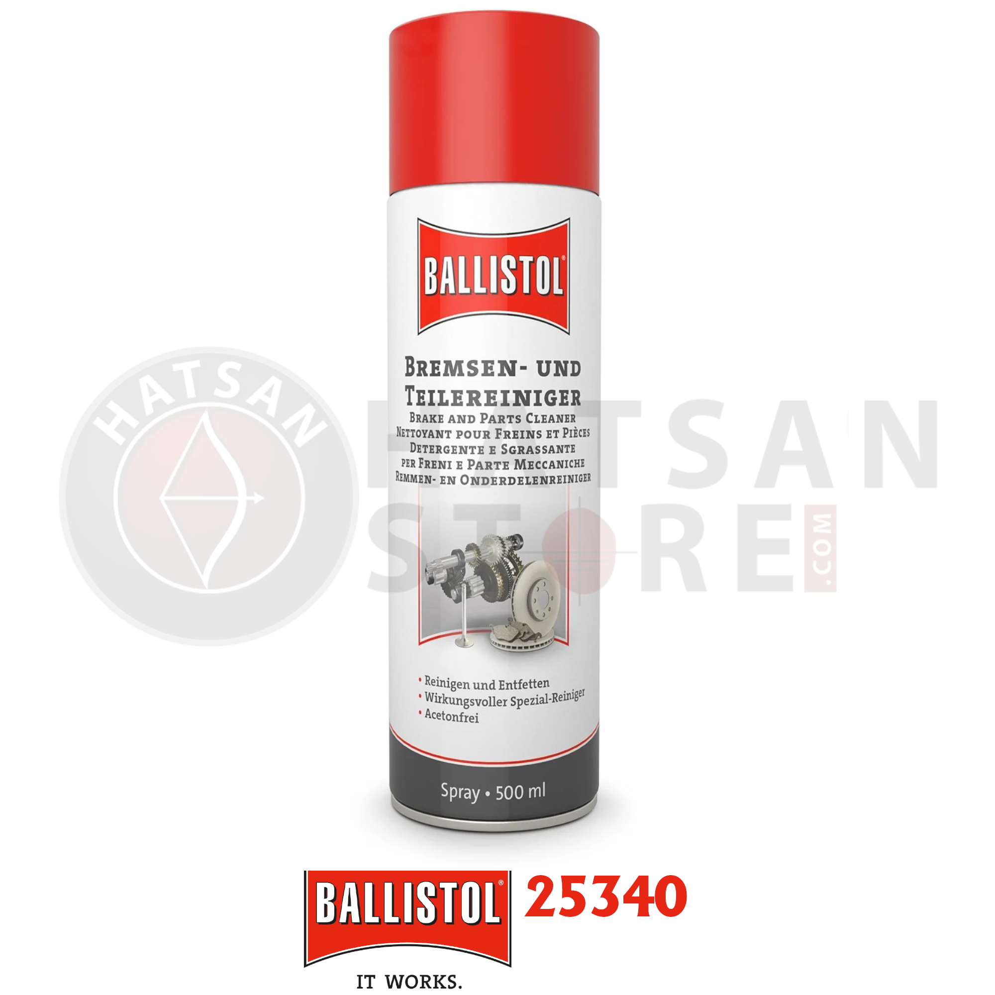 Ballistol Fren ve Metal Parça Temizleyici 500 ml Yağ