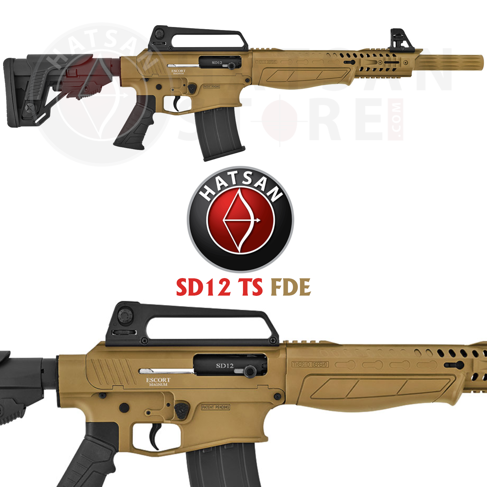 Hatsan Escort Magnum SD12 TS FDE Otomatik Av Tüfeği