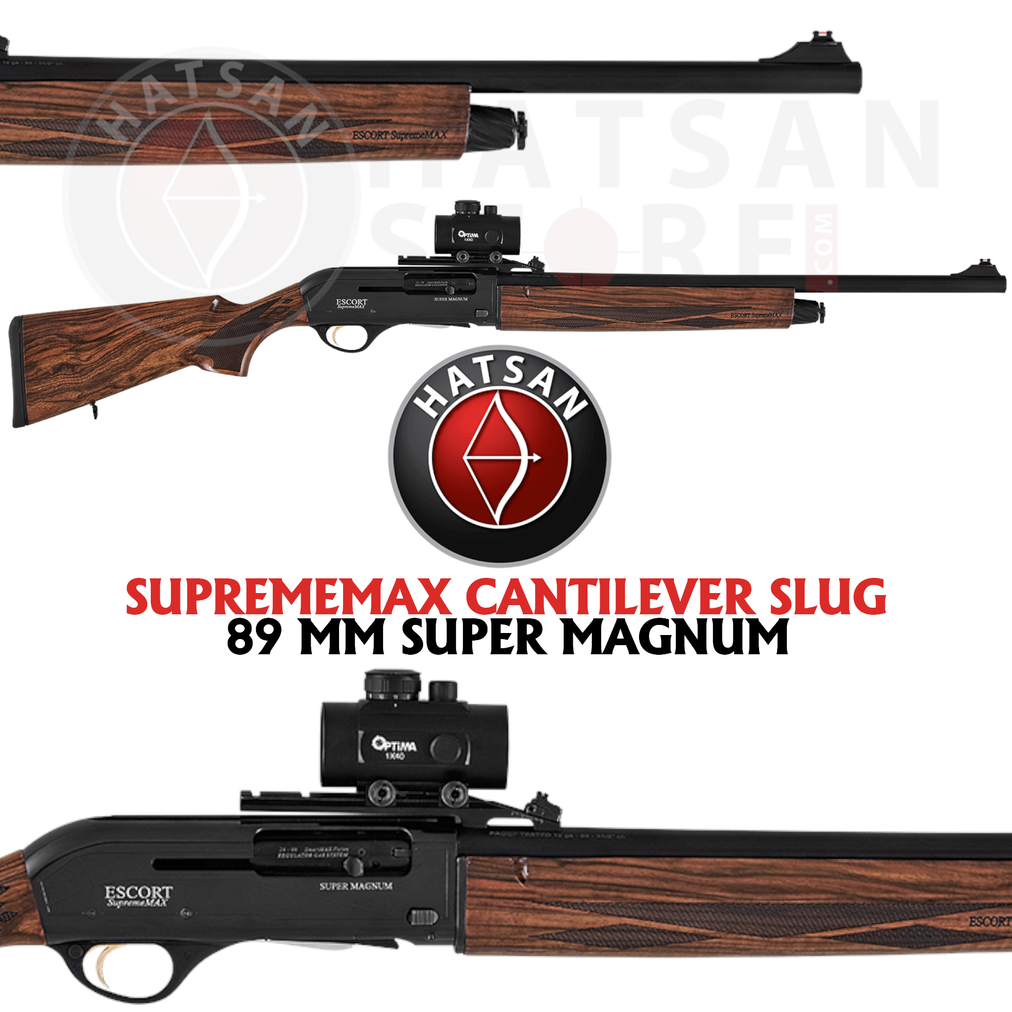 Hatsan Escort Magnum SupremeMAX Cantilever Slug Otomatik Av Tüfeği