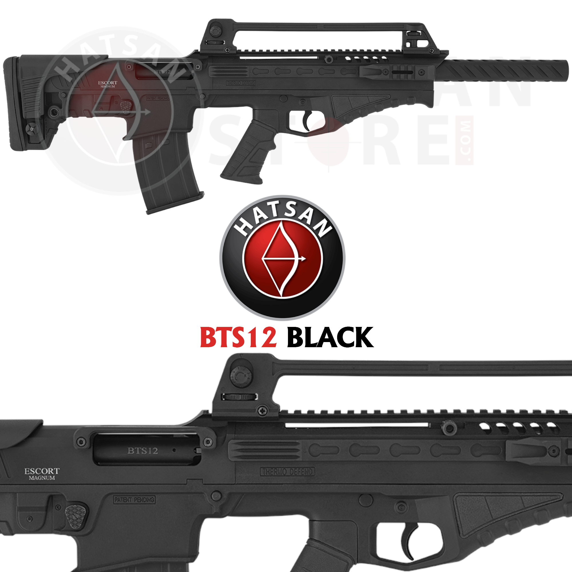 Hatsan Escort Magnum BTS12 Bullpup Black Otomatik Av Tüfeği