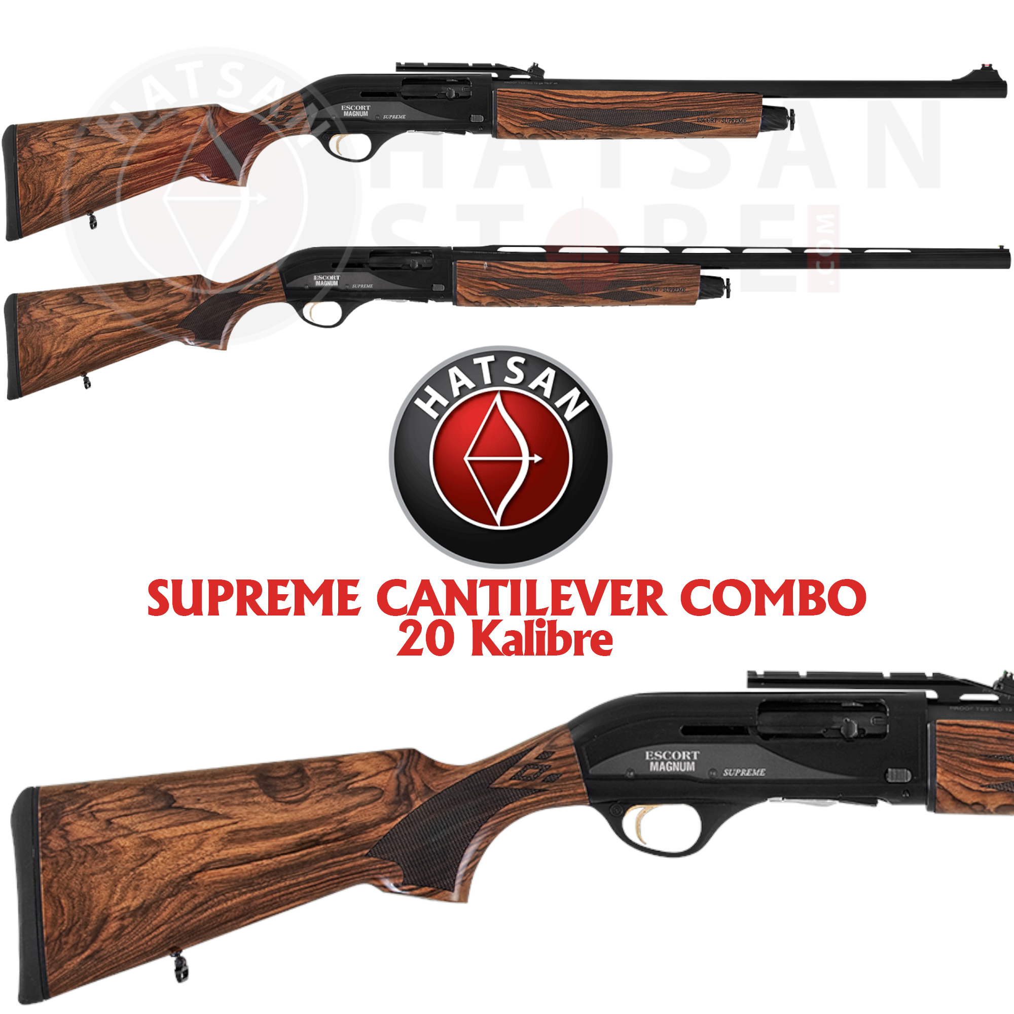 Hatsan Escort Magnum Supreme 20 COMBO Cantilever Otomatik Av Tüfeği