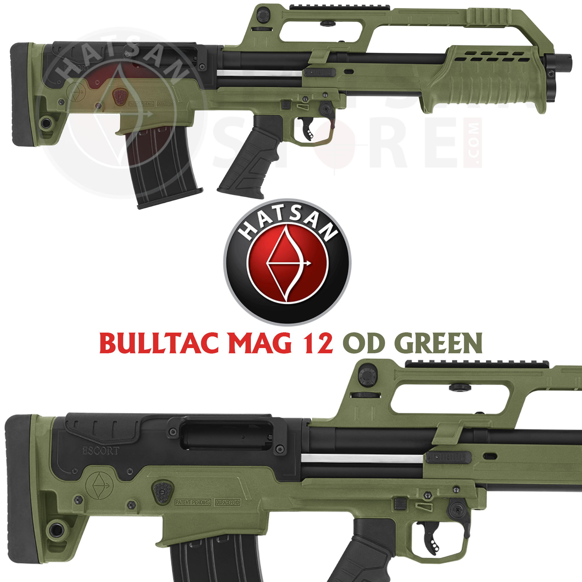 Hatsan Escort Magnum BULLTAC MAG 12 OD Green Pompalı Av Tüfeği
