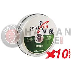 En ucuz Spot On Match 5,5 mm 10 Paket Havalı Tüfek Saçması (15,12