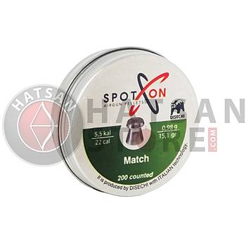 Spot On Match 5,5 mm Havalý Tüfek Saçmasý (15,12 Grain - 200 Adet)