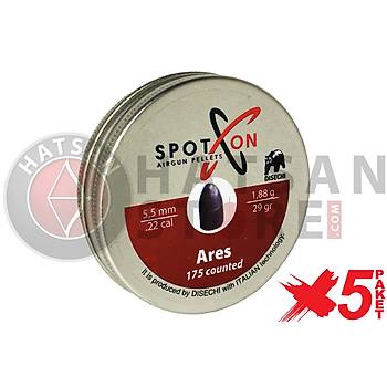 Spot On Ares 5,5 mm 5 Paket Havalý Tüfek Saçmasý (29 Grain - 875 Adet)