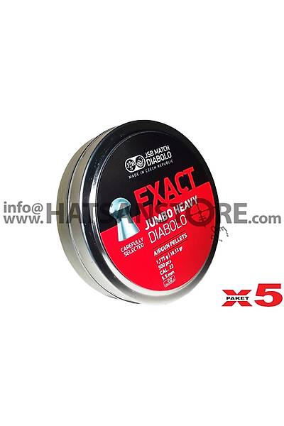 JSB Diabolo Exact Jumbo Heavy 5,52 mm 5 Paket Haval Tfek Samas (18,13 Grain - 2500 Adet)