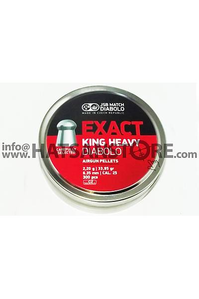 JSB Diabolo Exact King Heavy 6,35 mm Haval Tfek Samas - 33,95 Grain
