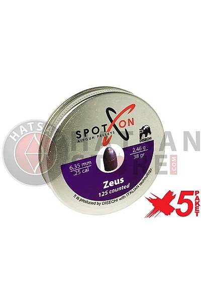Spot On Zeus 6,35 mm 5 Paket Haval Tfek Samas (39 Grain - 625 Adet)