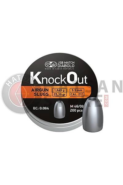 JSB Diabolo Knockout (CAL217) 5,50 mm Haval Tfek Samas (25,39 Grain - 200 Adet)