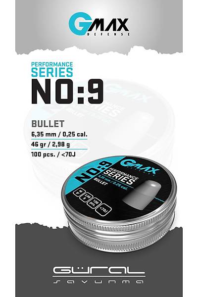 GMax Defense Bullet 6,35 mm Haval Tfek Samas (NO9 - 46 Grain - 100 Adet)
