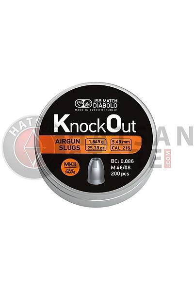 JSB Diabolo Knockout MKII 5,49 mm Haval Tfek Samas (25,39 Grain - 200 Adet)