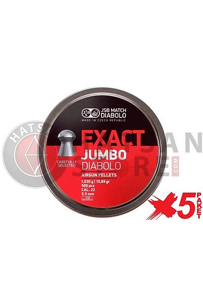 JSB Diabolo Exact Jumbo 5,51 mm 5 Paket Haval Tfek Samas (15,89 Grain - 2500 Adet)