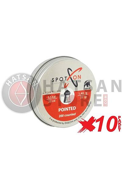 Spot On Pointed 5,5 mm 10 Paket Haval Tfek Samas (22 Grain - 2000 Adet)