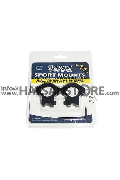 Hawke Sportmounts 9-11 mm Ayak Geniliinde Medium Drbn Aya (1 INC)