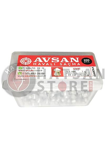 Avsan Pointed 5,5 mm Haval Tfek Samas (15,43 Grain - 200 Adet)