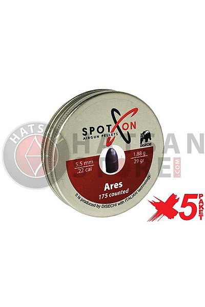 Spot On Ares 5,5 mm 5 Paket Haval Tfek Samas (29 Grain - 875 Adet)