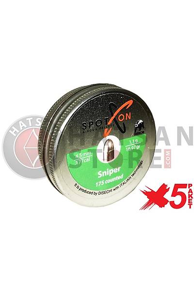 Spot On Sniper 4,5 mm 5 Paket Haval Tfek Samas (16,97 Grain - 750 Adet)