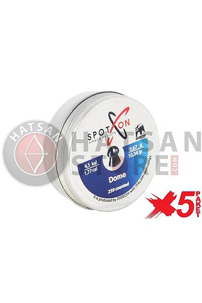 Spot On Dome 4,5 mm 5 Paket Haval Tfek Samas (10,34 Grain - 1250 Adet)