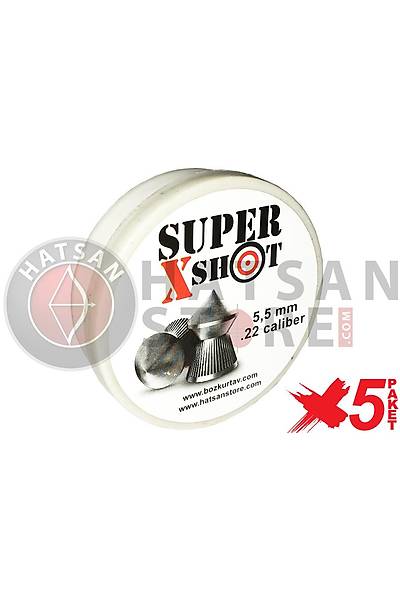 Super X Shot 5,5 mm 5 Paket Haval Tfek Samas (500 Adet)