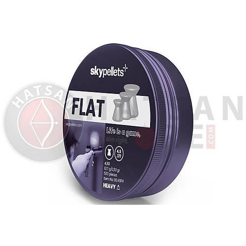 Skypellets Flat Heavy 4,5 mm Haval� T�fek Sa�mas� (8,17 Grain - 500 Adet)