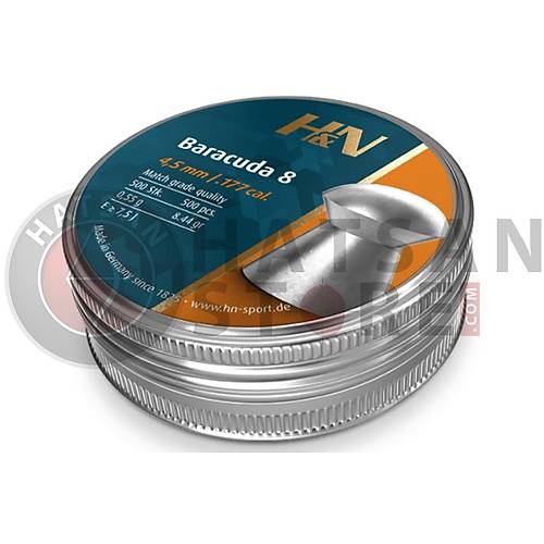 H&N Baracuda 8 4,51 mm Haval Tfek Samas (8,44 Grain - 500 Adet)