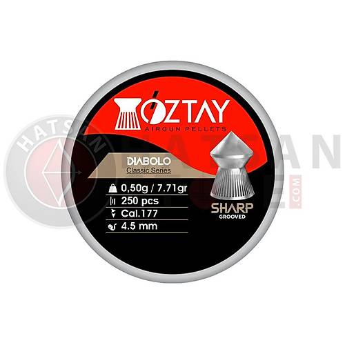 ztay Sharp Grooved 4,5 mm Haval Tfek Samas (7,71 Grain - 200 Adet)