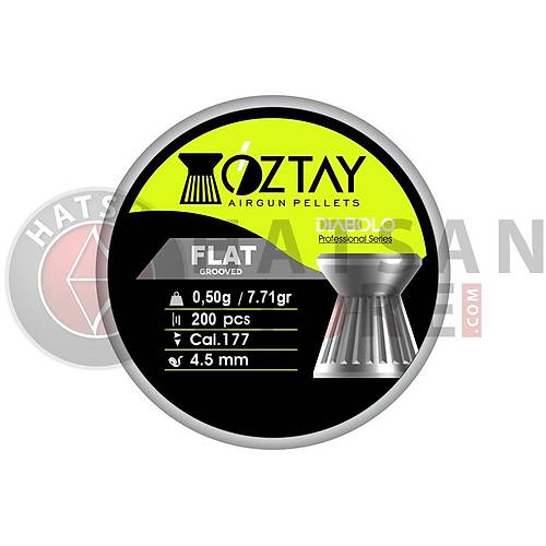 ztay Flat Grooved 4,5 mm Haval Tfek Samas (7,71 Grain - 200 Adet)