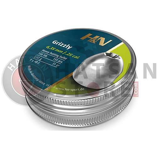 H&N Grizzly 6,35 mm Haval Tfek Samas (31 Grain - 150 Adet)