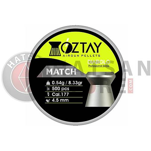 ztay Match 4,5 mm Haval Tfek Samas (8,33 Grain - 500 Adet)