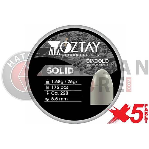 ztay Solid 5,5 mm 5 Paket Haval Tfek Samas (26 Grain - 875 Adet)