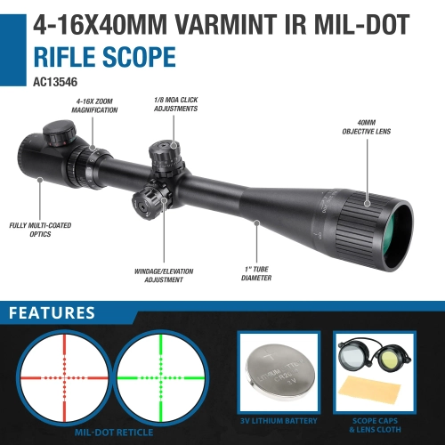 Barska 4-16x40 AO IR External MIL-DOT T�fek D�rb�n�