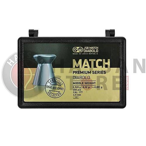 JSB Diabolo Exact Premium Middle 4,49 mm Haval Tfek Samas (8,02 Grain - 200 Adet)