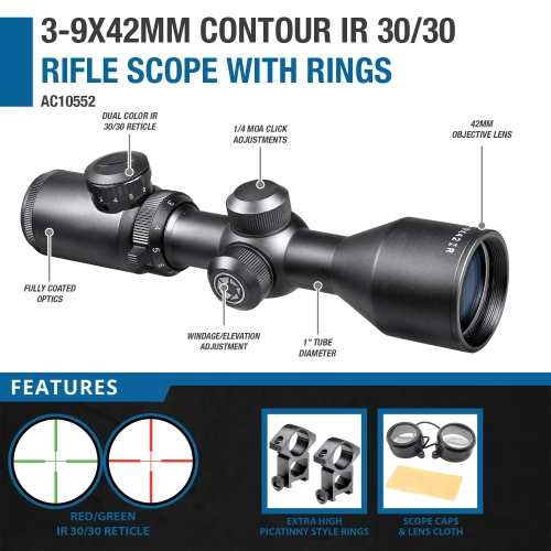 Barska Contour 3-9x42 IR T�fek D�rb�n�