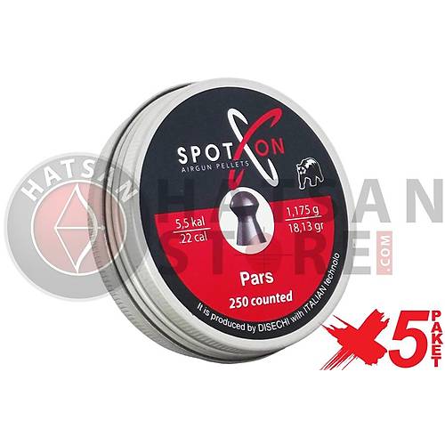 Spot On Pars 5,5 mm 5 Paket Haval Tfek Samas (18,13 Grain - 1250 Adet)