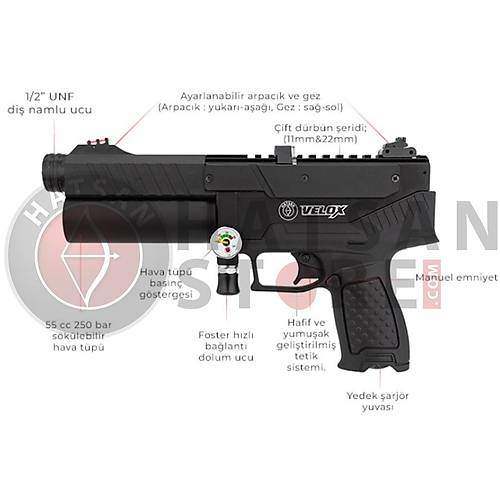 Hatsan Velox Black PCP Haval Tabanca