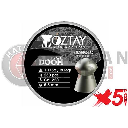ztay Heavy Doom 5,5 mm 5 Paket Haval Tfek Samas (18,13 Grain - 1250 Adet)