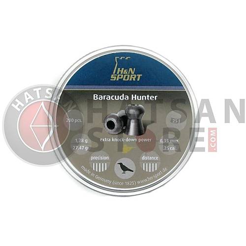 H&N Baracuda Hunter 6,35 mm Haval Tfek Samas (27,47 Grain - 200 Adet)