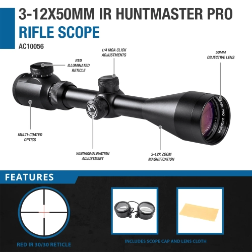 Barska Huntmaster Pro 3-12x50 IR T�fek D�rb�n�