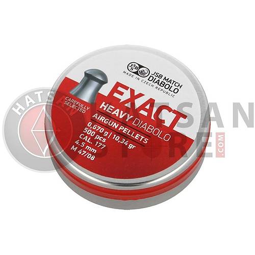 JSB Diabolo Exact Heavy 4,52 mm Haval Tfek Samas (10,34 Grain - 500 Adet)