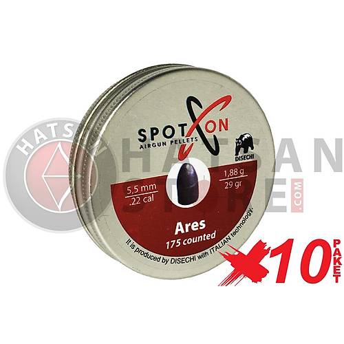 Spot On Ares 5,5 mm 10 Paket Haval Tfek Samas (29 Grain - 1750 Adet)
